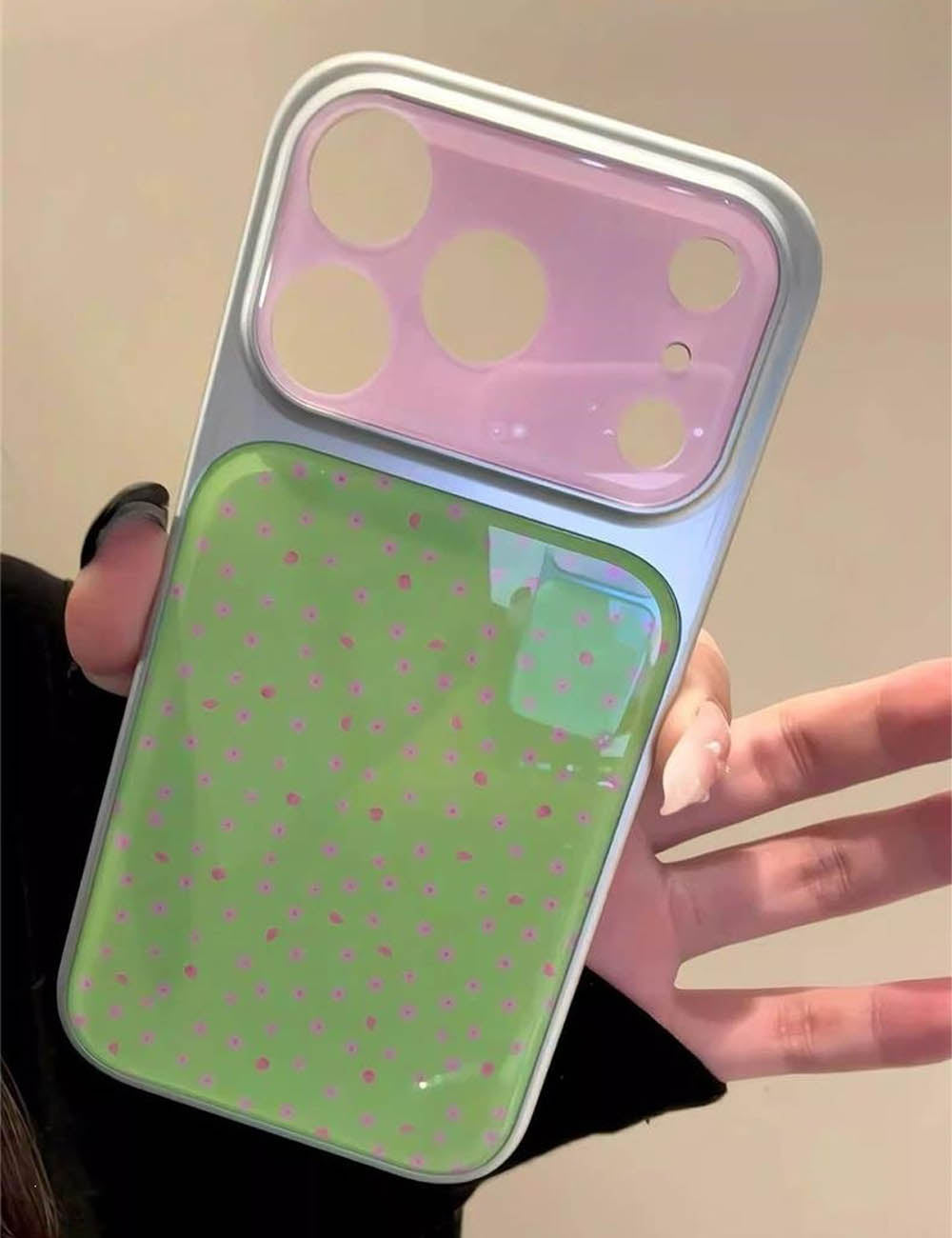 Fresh Color Block Floral Print iPhone Case 6Z13HPC209