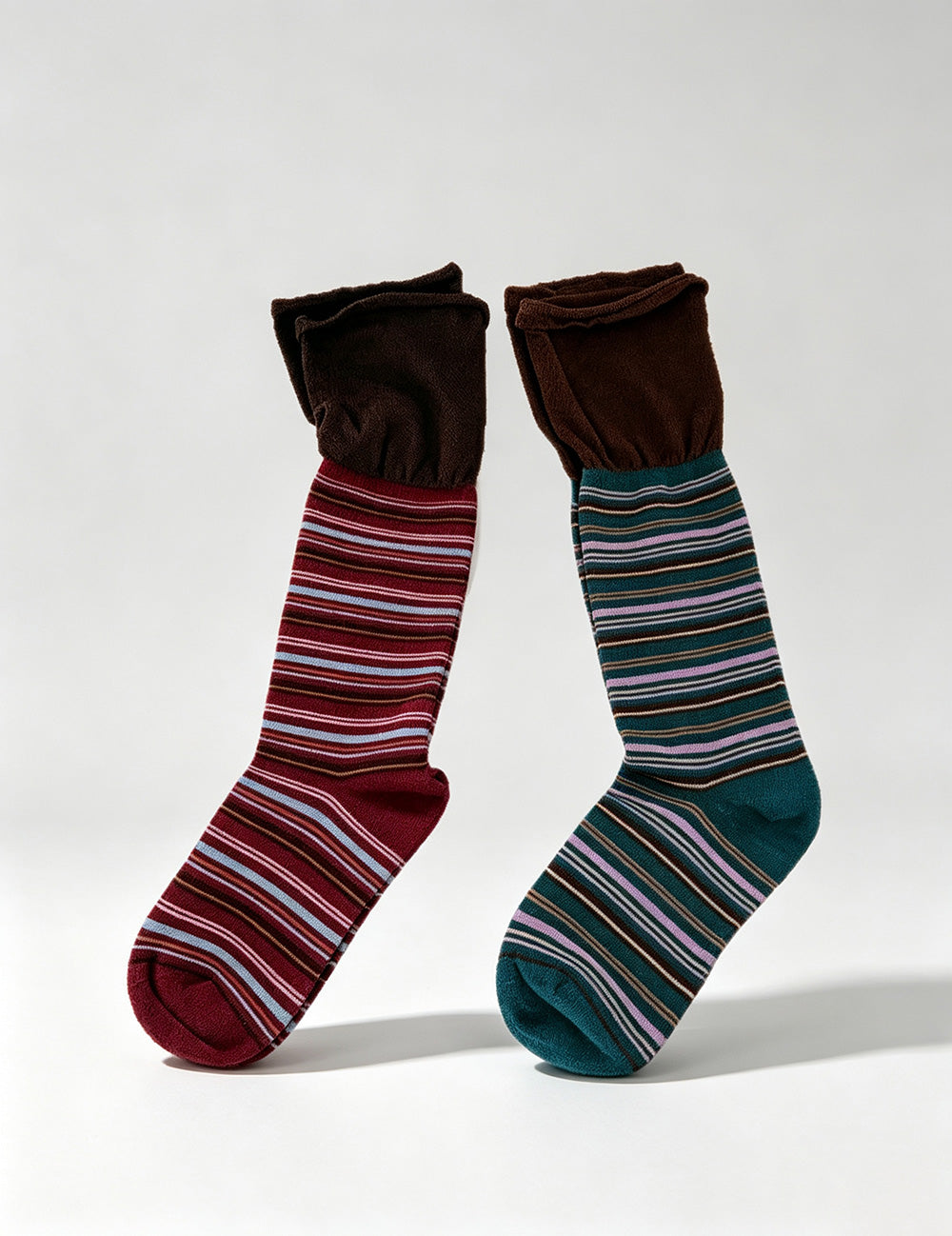 Striped Slouch Socks - DippedShop Wholesale - #2547