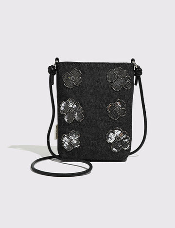 Vintage Sequin Embroidery Crossbody Bag 6W10BBG1334