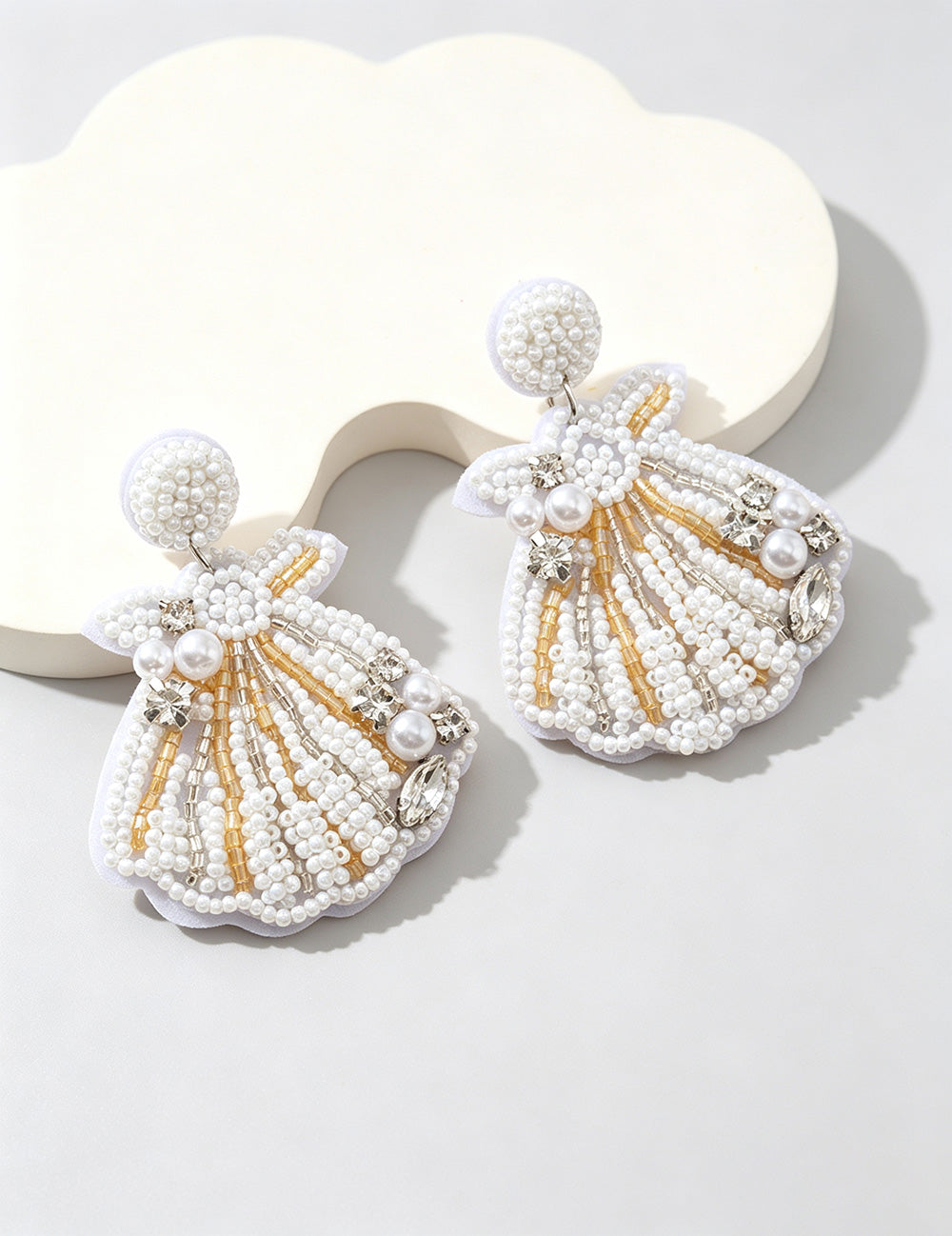 Pearl Shell Stud Earrings - DippedShop Wholesale - #4131