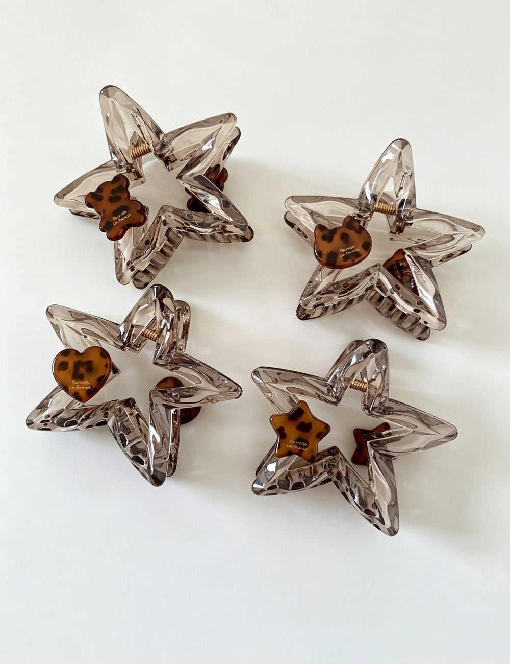 Stylish Leopard Star Resin Hair Claws 6W6HCP1211