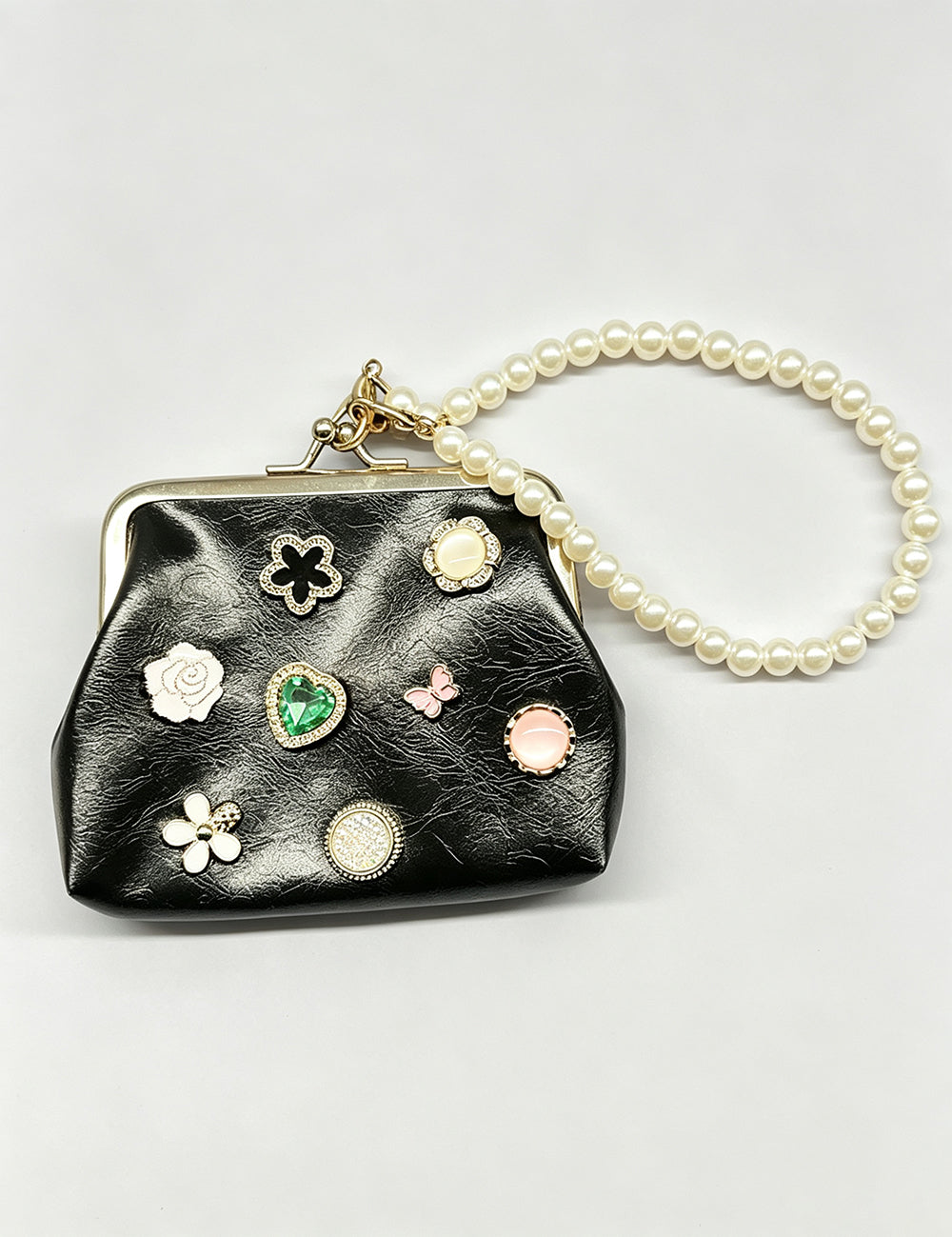 Floral Embellished Coin Purse - DippedShop Wholesale - #4755