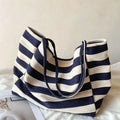 Color Block Striped Large Capacity Shoulder Bags 6W10BBG1939