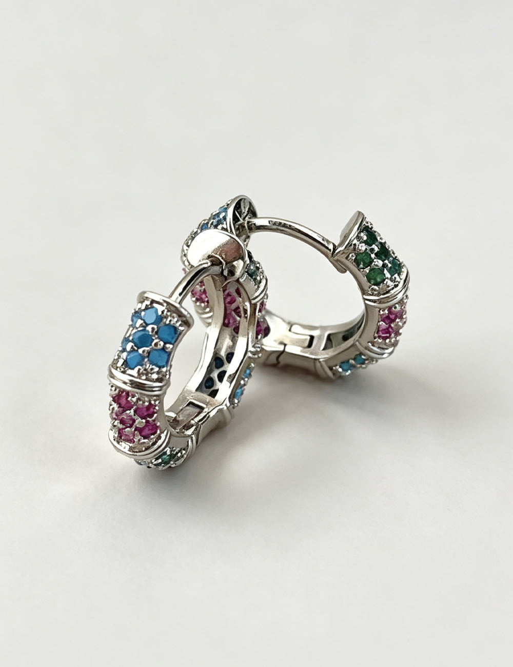 Cubic Zirconia Hoop Earrings - DippedShop Wholesale - #3059