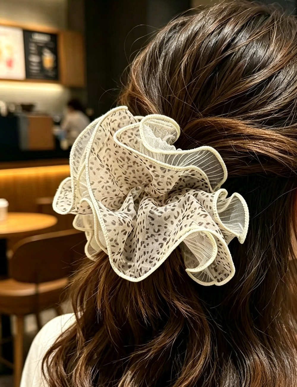 Double Layer Organza Oversize Hair Scrunchie MK2BW6W6HSR07
