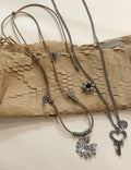Vintage Heart Key Pendant Tassel Necklace 6W6JNC655