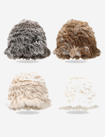 Elegant Faux Rabbit Fur Bucket Hats 6W6HAT679