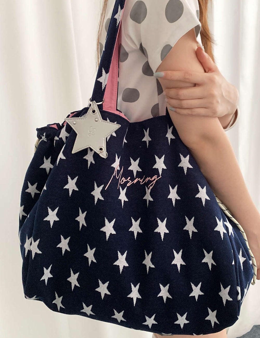 Stylish Star Print Reversible Shoulder Bag 6W10BBG1367