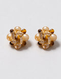 Chic Rhinestones Bowknot Pearl Pendant Earrings 6W6JER802