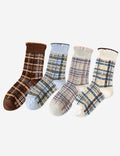 Plaid Striped Slouchy Socks - DippedShop Wholesale - #8307