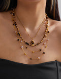 Vintage Tiger's Eye Pearl Chain Necklace 6W6JNC668