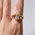 Oval Cubic Zirconia Ring - DippedShop Wholesale - #7315