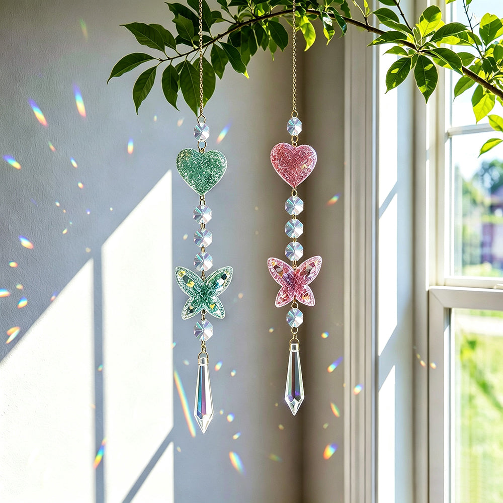 Butterfly Crystal Sun Catcher - DippedShop Wholesale - #7443