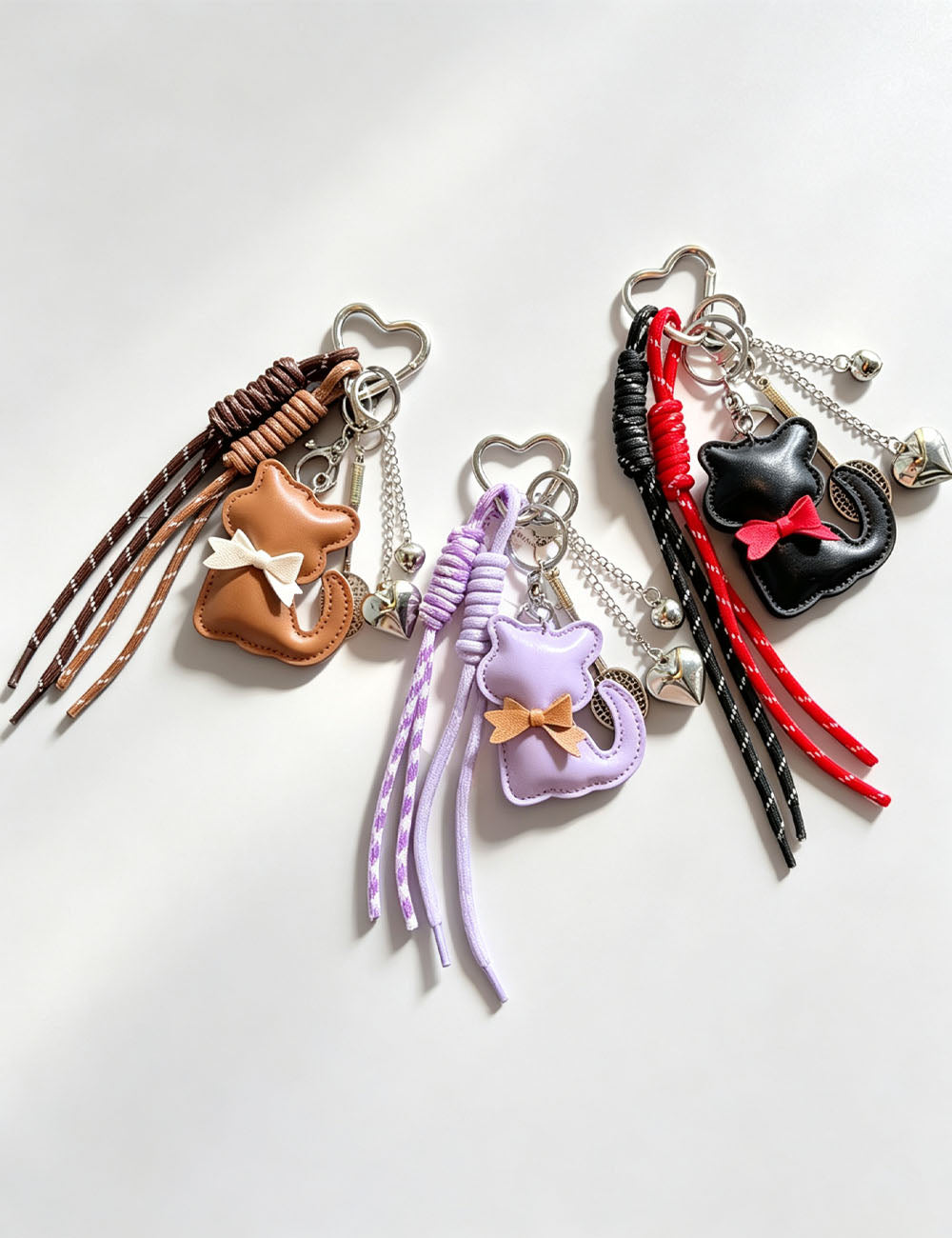 Creative Cat Pendant Rope Braided Bag Charm 6W10BBC369
