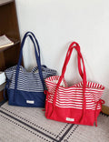 Contrast Striped Tote Bag - DippedShop Wholesale - #0275