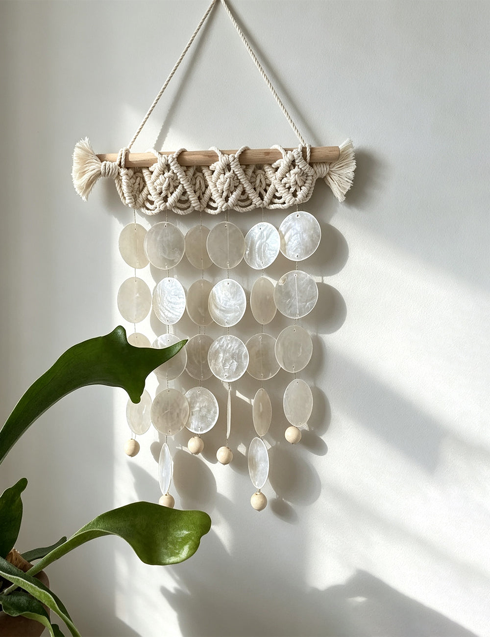 Handmade Natural Shell Hanging Wind Chime 6H7HLS221