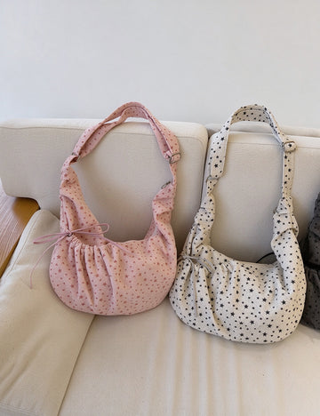 Star Print Dumpling Crossbody Bag - DippedShop Wholesale - #1571
