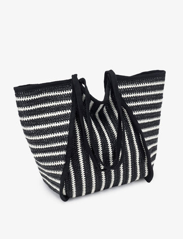 Minimalist Color Block Striped Shoulder Bag 6W10BBG1934