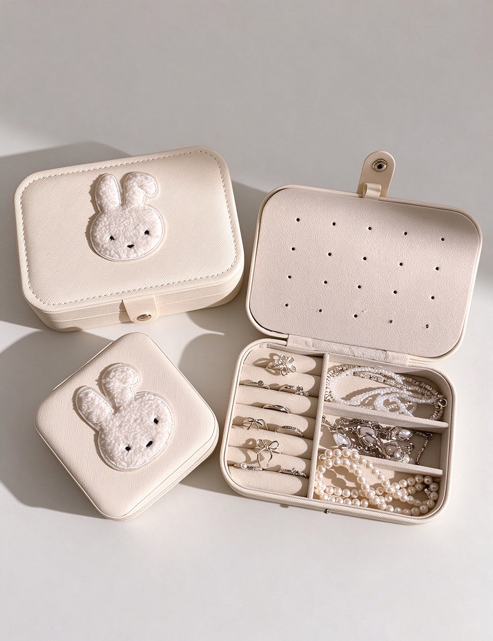 Cute Cartoon Rabbit Large Capacity Jewelry Case 6H13HSJ156