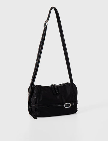 Simple Solid Color Nylon Crossbody Bag 6W10BBG1365