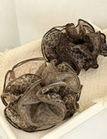 Vintage Leopard Print Organza Hair Scrunchies 6W6HSR360