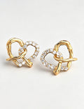 Elegant Hollow Heart Rhinestones Stud Earring 6W6JER562