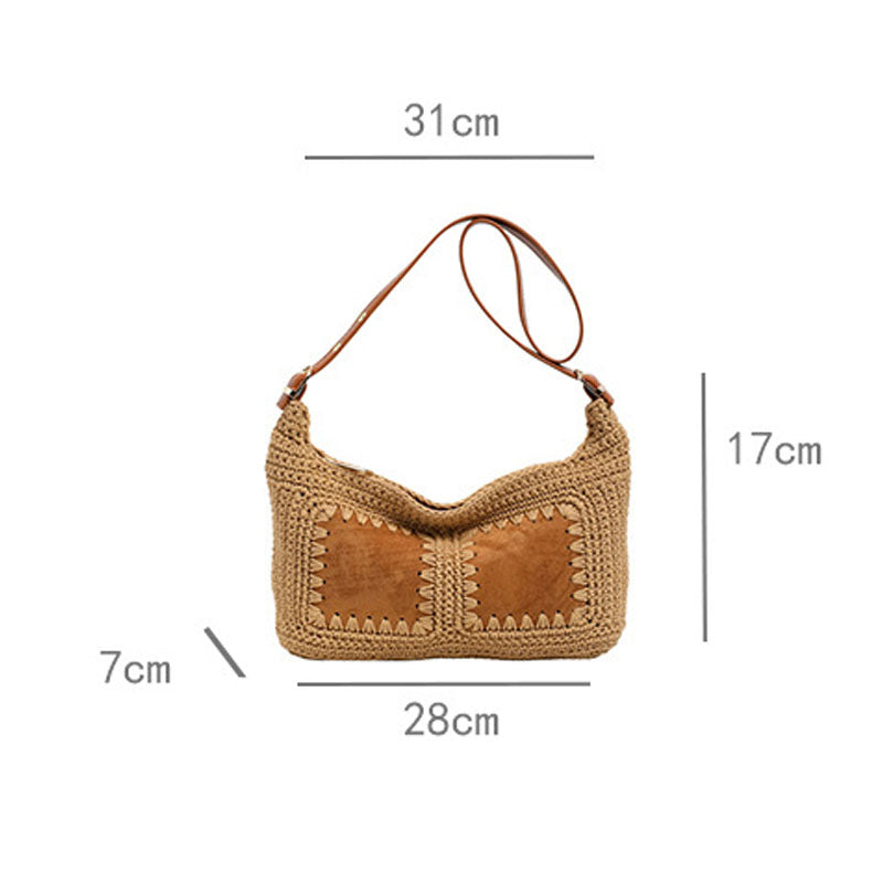 Boho Straw Shoulder Bag - DippedShop Wholesale - #8179