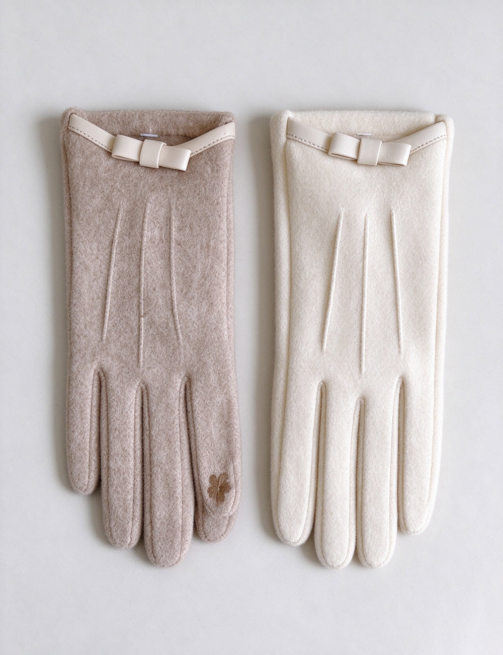 Bowknot Plush Touchscreen Gloves - DippedShop Wholesale - #0931