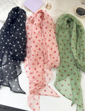 Sweet Color Block Floral Print Silk Scarf 6W6NSI196