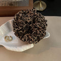 Vintage Leopard Print Hydrangea Style Scrunchies 6W6HSR518