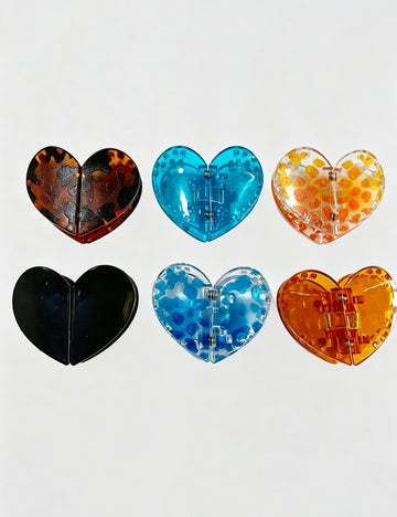 Stylish Heart No Snag Magnetic Hair Clip 6W6HCP1257