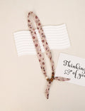 Sweet Floral Print Beaded Decor Silk Scarf 6W6NSI212
