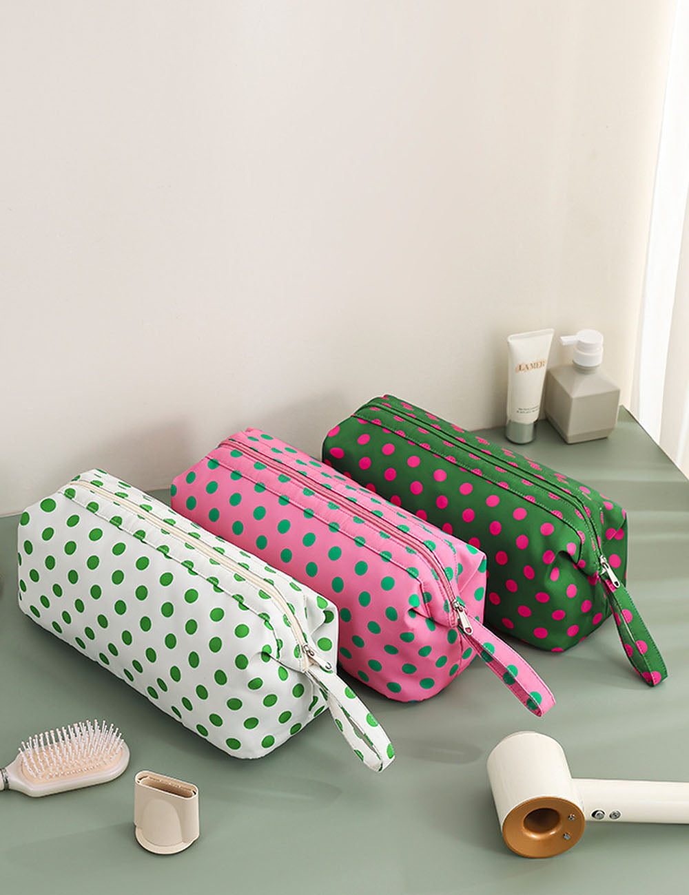 Polka Dot Cosmetic Bag - DippedShop Wholesale - #2291