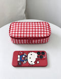Plaid Large Capacity Cosmetic Bag - DippedShop Wholesale - #9763