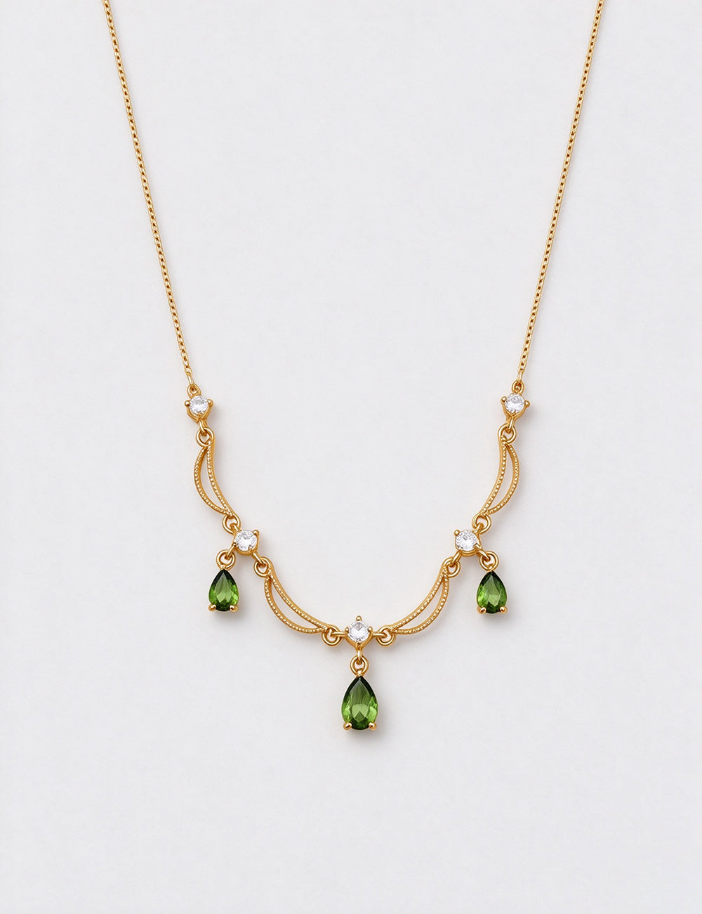Elegant Gold Plated Rhinestones Tassel Necklace 6W6JNC892
