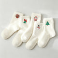 Soft Christmas Embroidered Fuzzy Socks 6W8FSO902