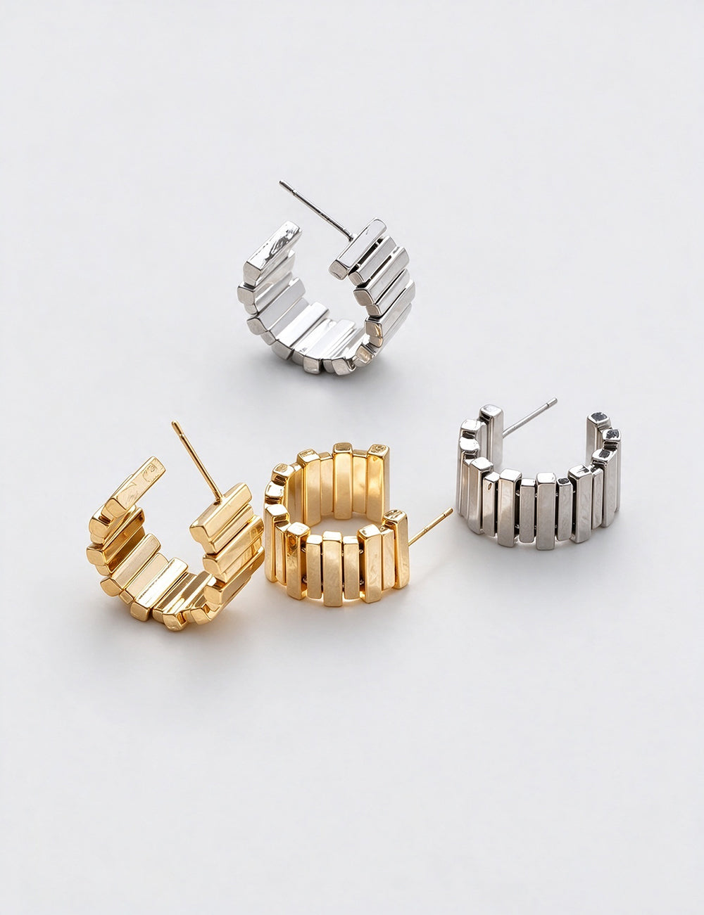 C-Shaped Stud Earrings - DippedShop Wholesale - #9075