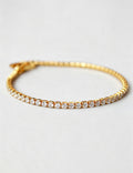 Minimalsit Gold Plated Cubic Zirconia Tennis Bracelet 6W6JBR473