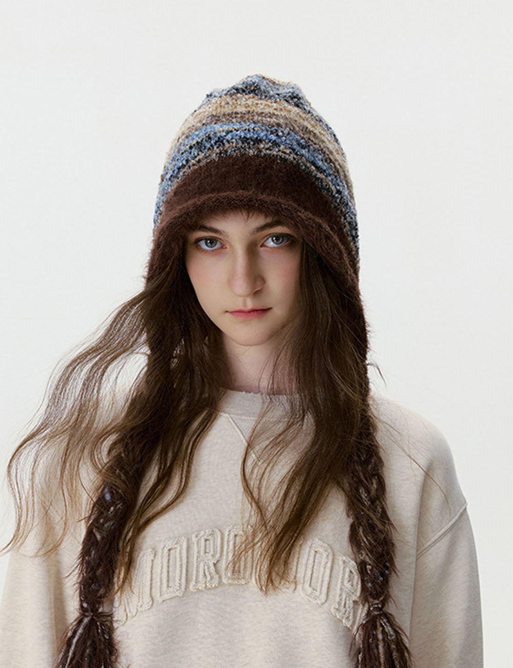 Braided Tassel Knit Beanie - DippedShop Wholesale - #8211