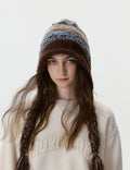 Vintage Windproof Warm Braided Tassel Knit Beanie 6W6HAT521