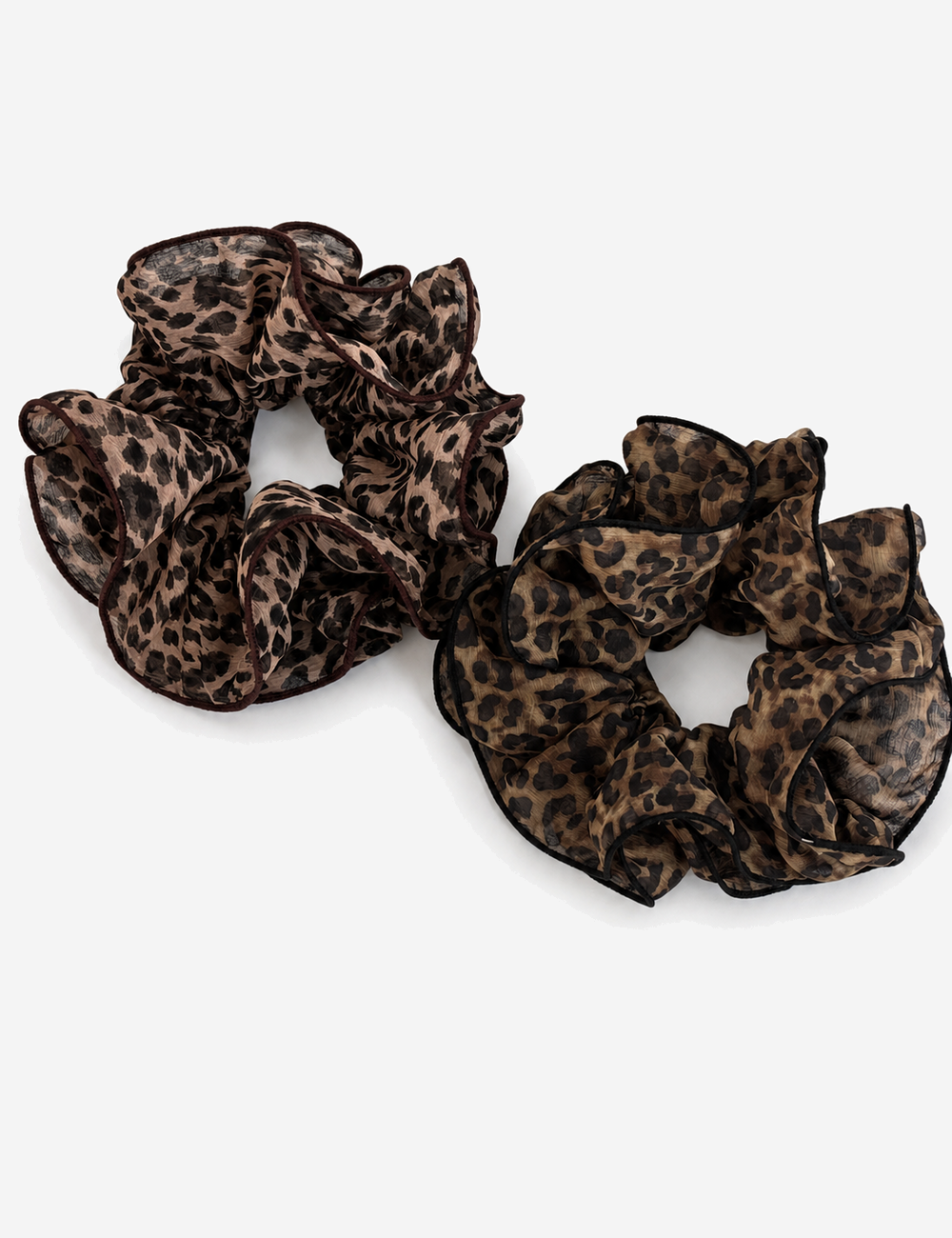 Retro Leopard Print Double Layer Hair Scrunchies 6W6HSR333