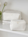 Minimalist Solid Color Bowknot Cosmetic Bag 6S5CO109