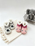 Cute Christmas Sherpa Lined Slipper Socks 6W8FSO901