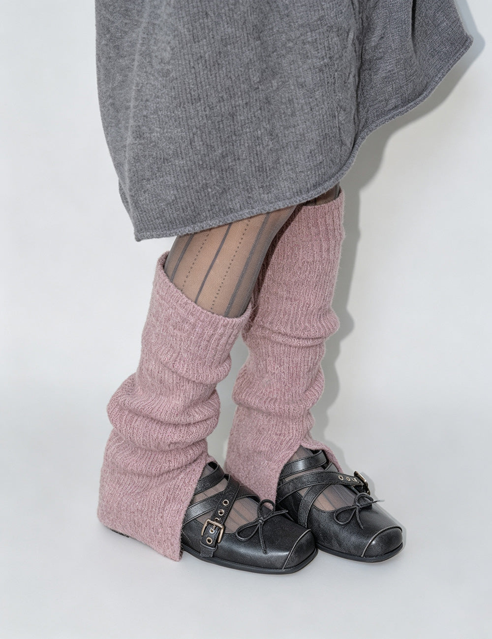 Trendy Wool-Blend Knit Slouch Leg Warmers 6W8FSO873
