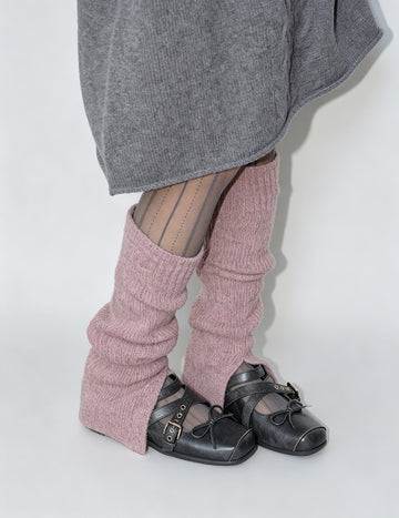 Trendy Wool-Blend Knit Slouch Leg Warmers 6W8FSO873