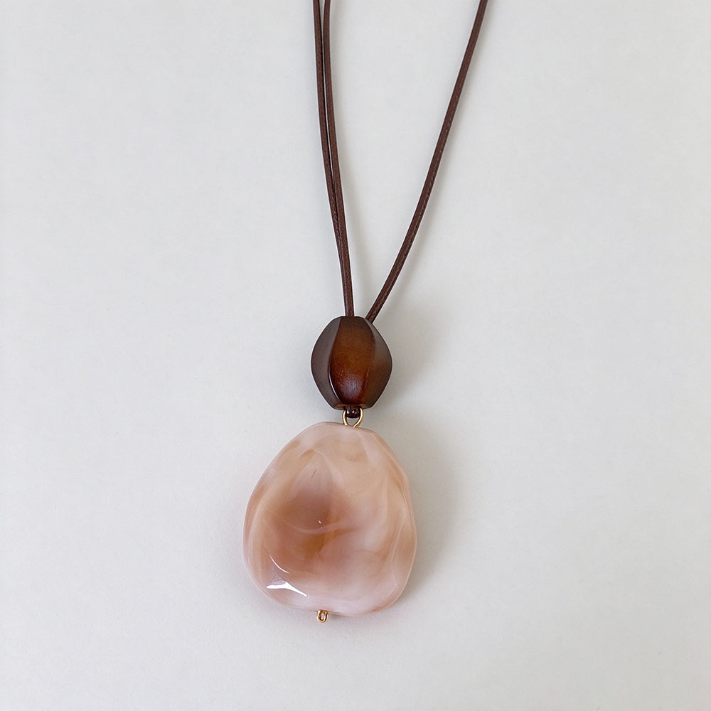 Irregular Resin Pendant Necklace - DippedShop Wholesale - #0963
