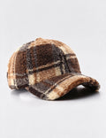 Plaid Sherpa Baseball Cap - DippedShop Wholesale - #4867