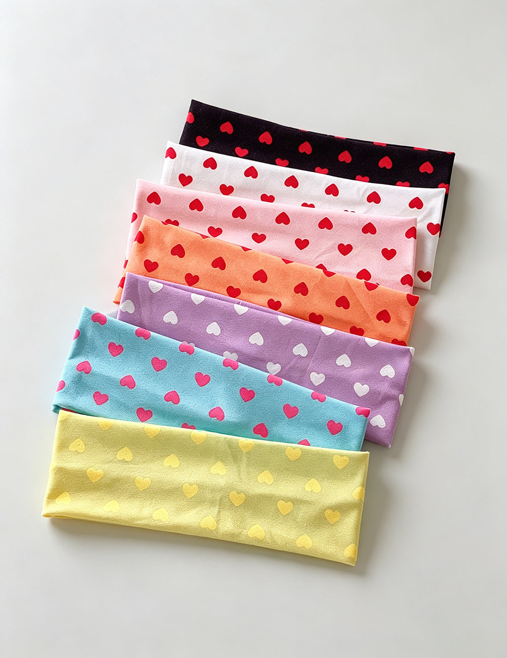 Heart Print Wide Headband - DippedShop Wholesale - #7651