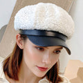 Vintage Faux Lamb Plush Warm Baseball Cap 6W6HAT924