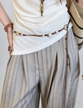Boho Style Star Bead Braided Tassel Waist Blet 6W6JBT199
